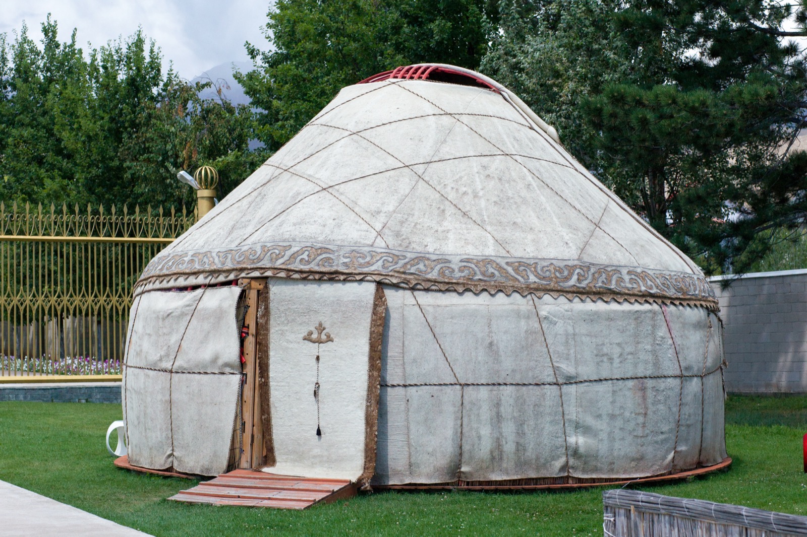 Traditional Kyrgyz yurt interior